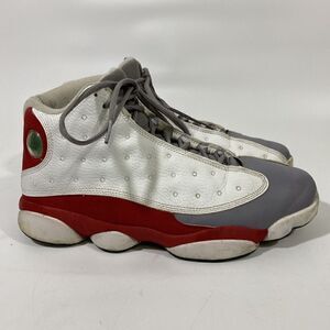 Mens Nike Air Jordan 13 XIII Retro Sneakers Red Grey Toe 414581-115 Size 10